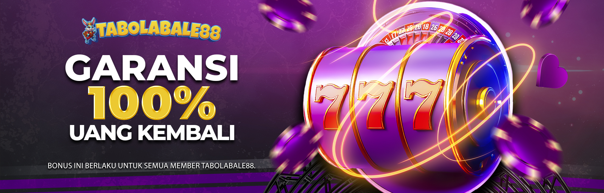 BONUS 100% UANG KEMBALI